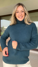 Sweater Matilda Verde Petróleo