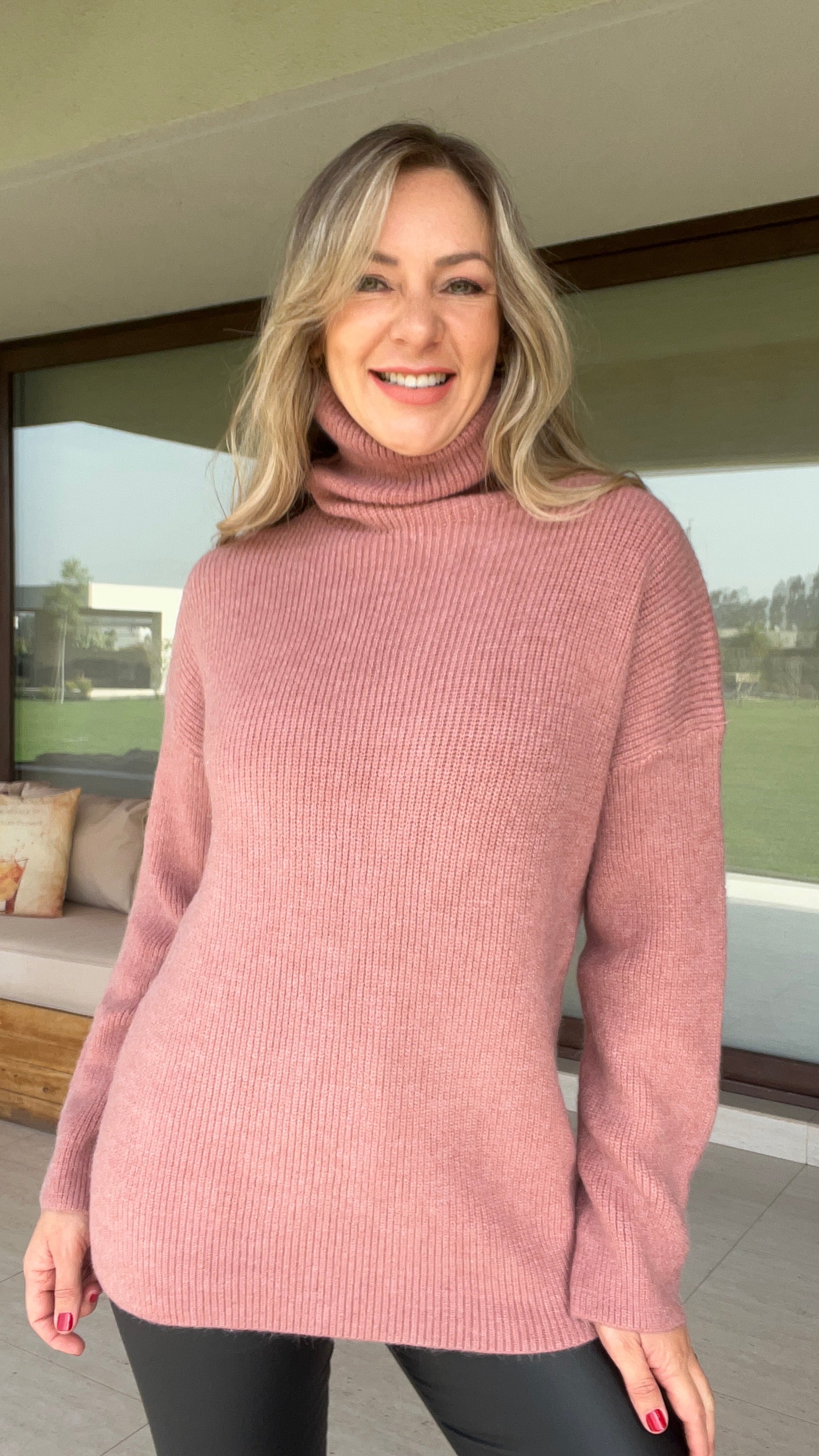 Sweater Matilda Palo Rosa | Sweater Cuello Tortuga | Amoramar.cl 2