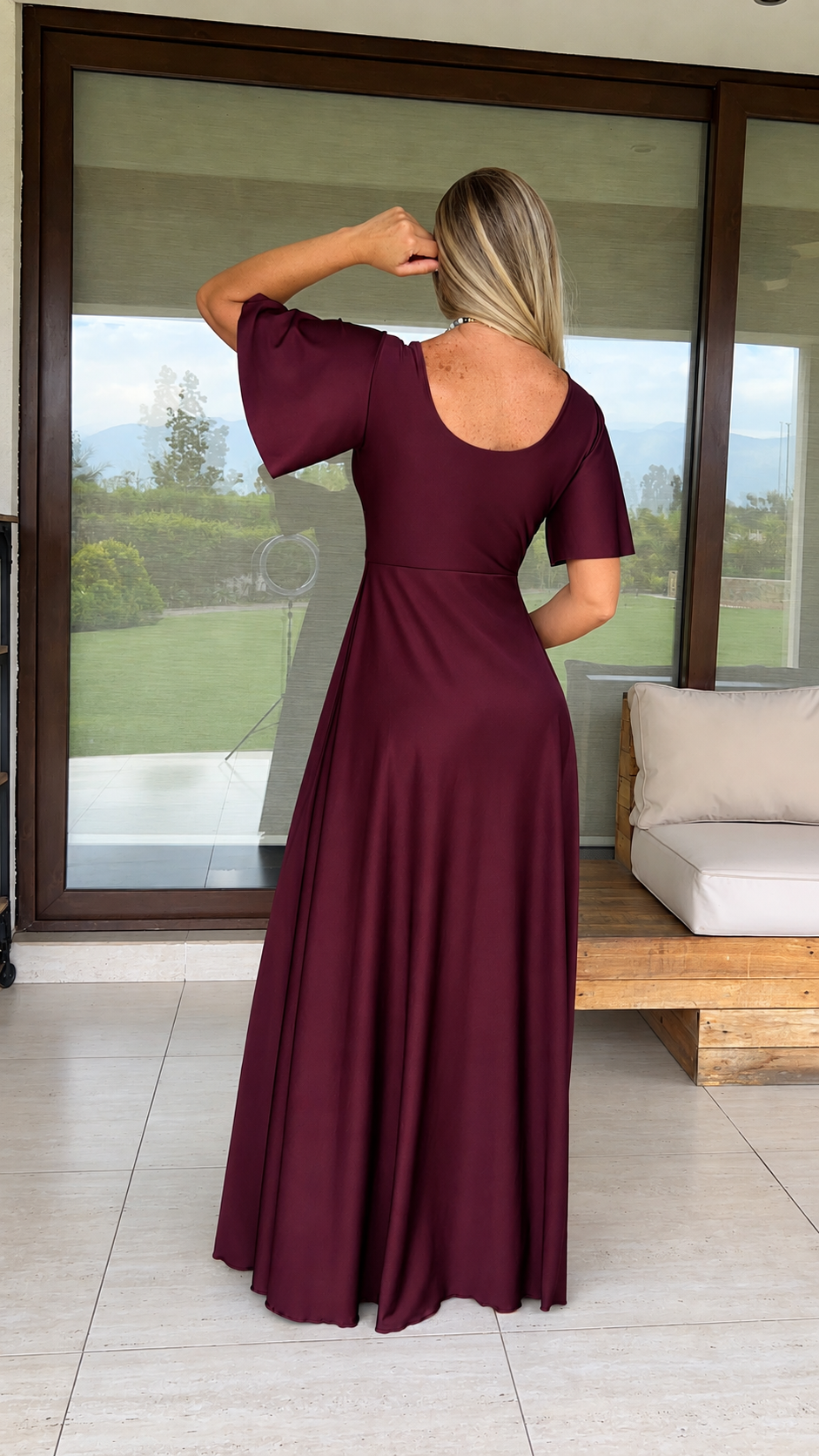 Vestido Amelia Burdeos