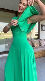 Vestido Manga de Ángel Verde Cata