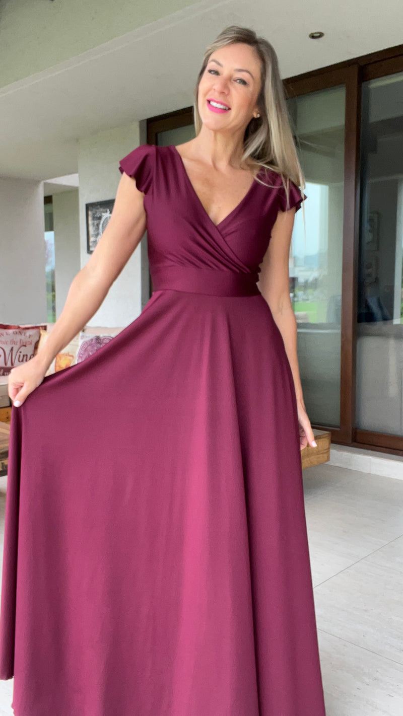 Vestido Isabella Dupont Burdeos