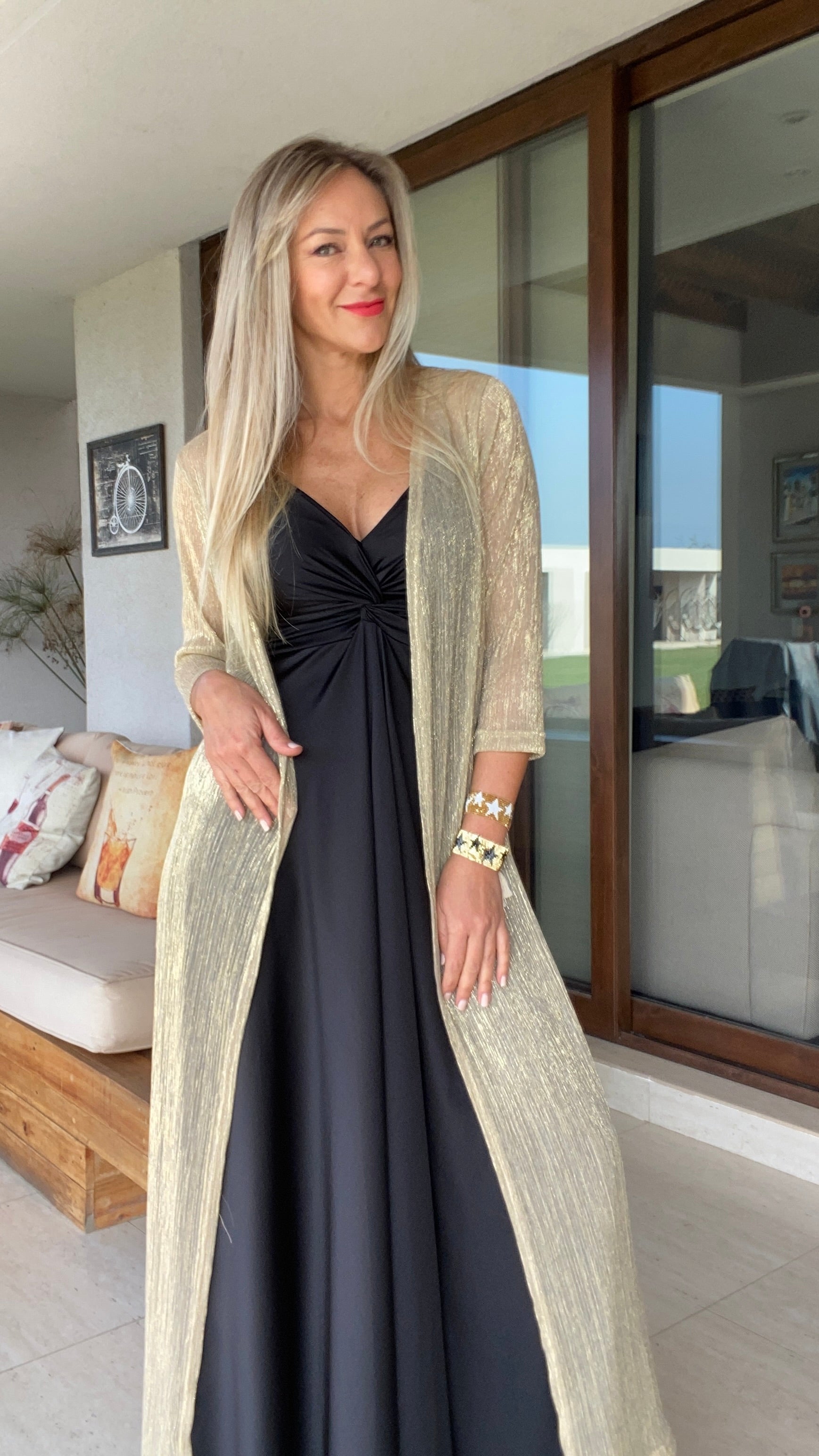 Tapado Vestidos Kimono Fiesta Dorado Kimonos Para Vestidos De