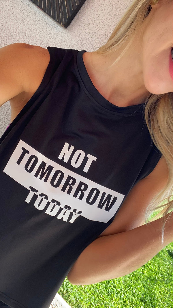 Polera Deportiva NOT TOMORROW Negra