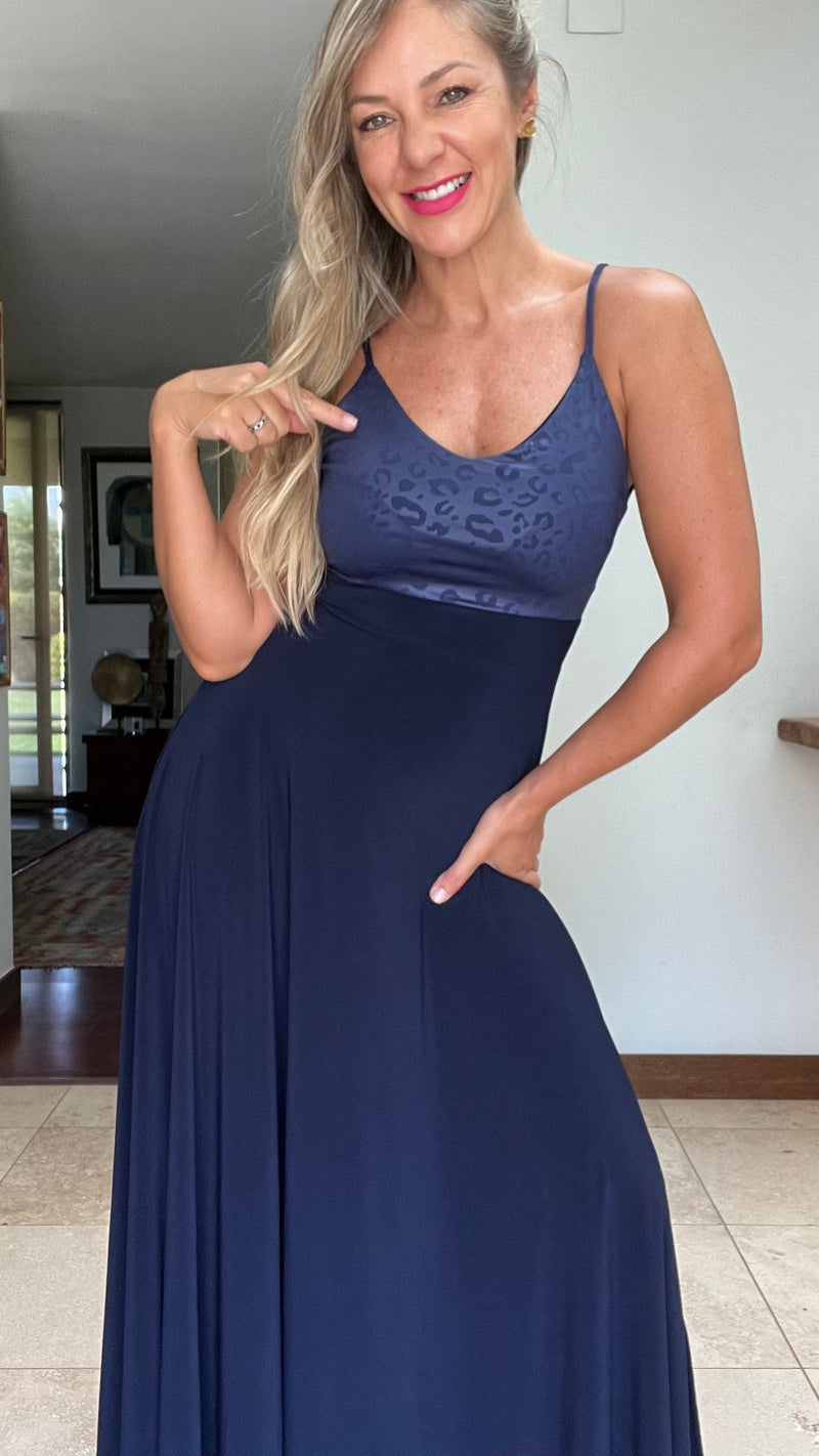 Bianca Print Azul Marino