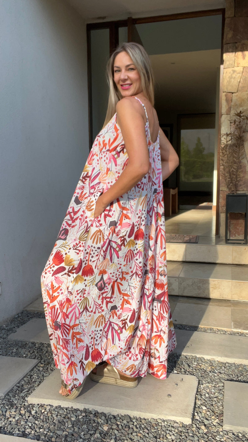 MAXIVESTIDO OLIVIA DE VISCOSEDA BLANCO