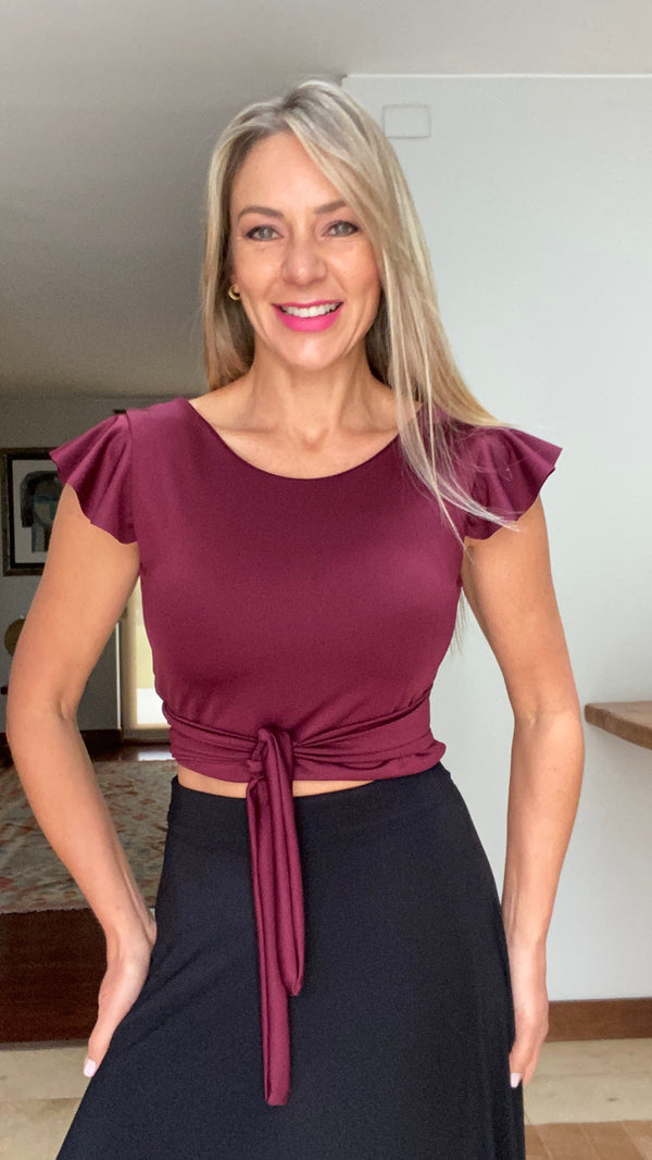 Croptop Fernanda Dupont Burdeos