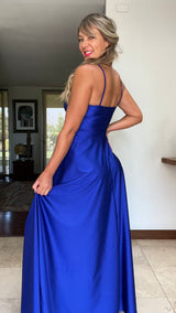 Vestido Amanda Dupont Azul Eléctrico
