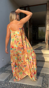 MAXIVESTIDO OLIVIA DE VISCOSEDA AMARILLO