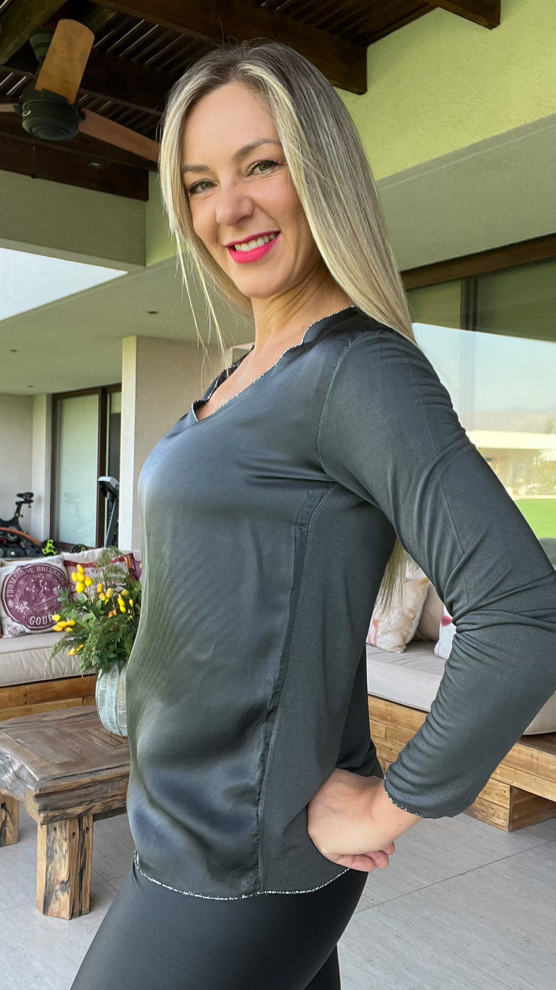 Polera Maglia Grafito