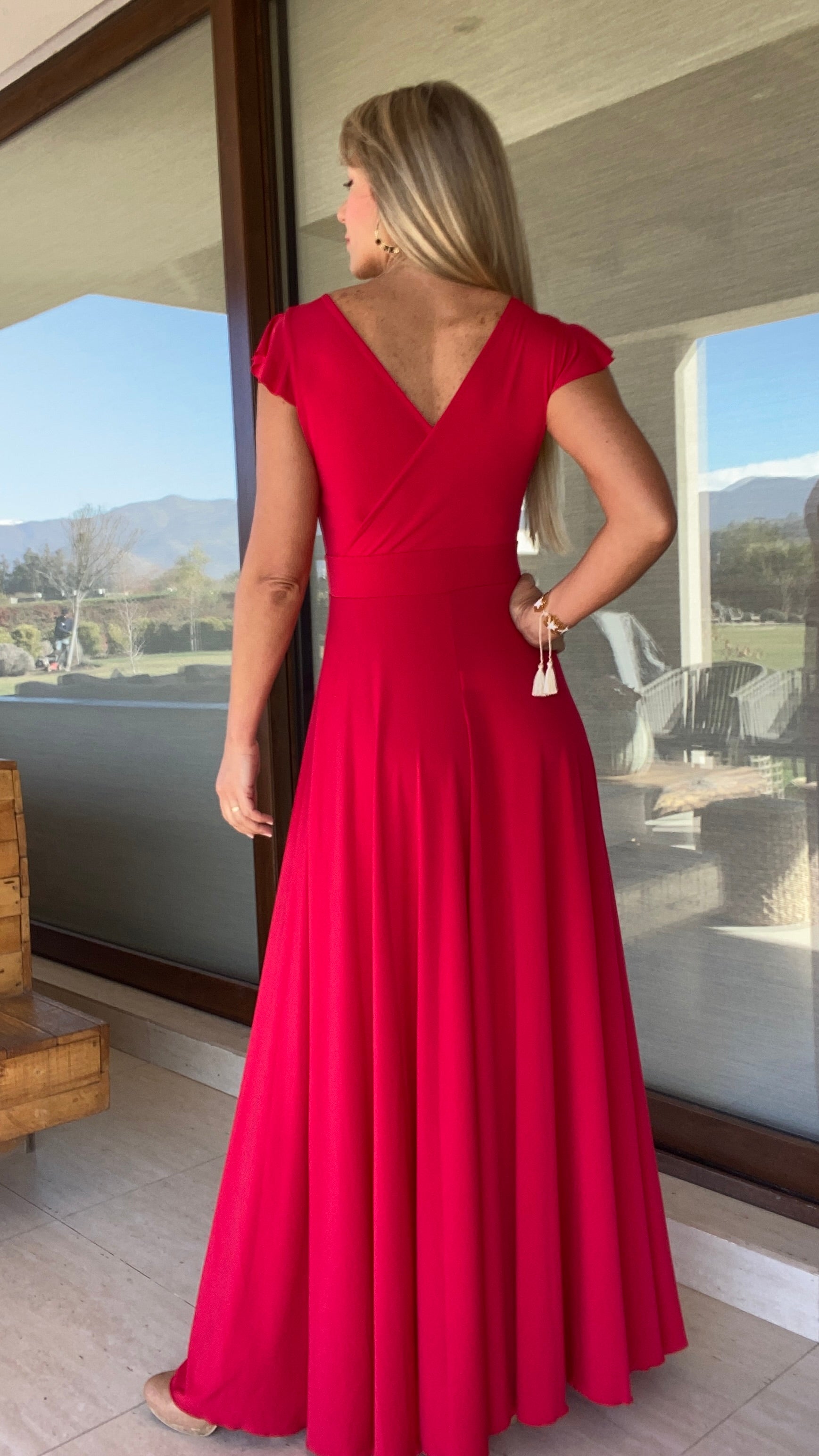 Isabella Ity Rojo| Vestido largo de fiesta rojo| Amoramar.cl 5