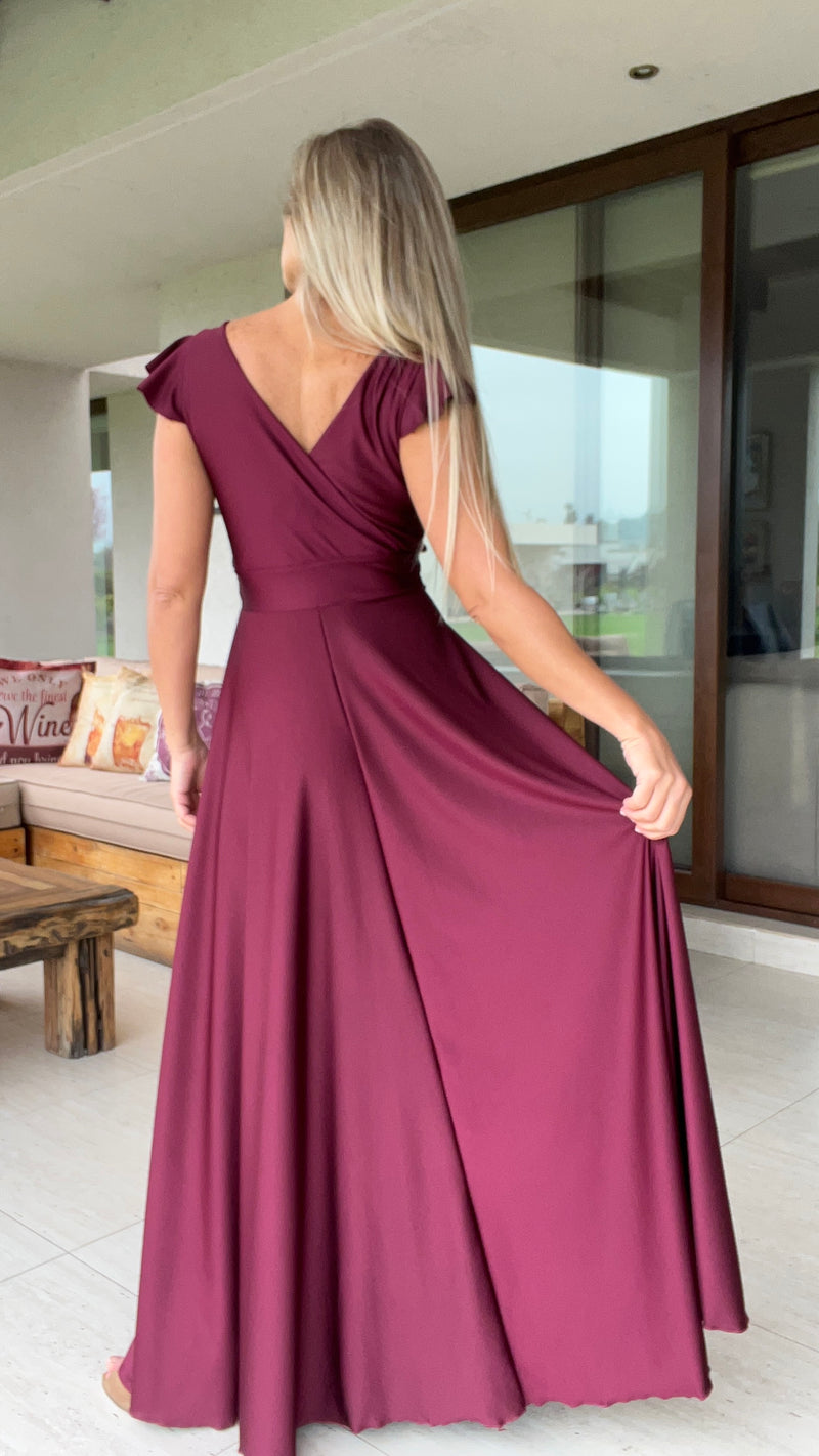 Vestido Isabella Dupont Burdeos