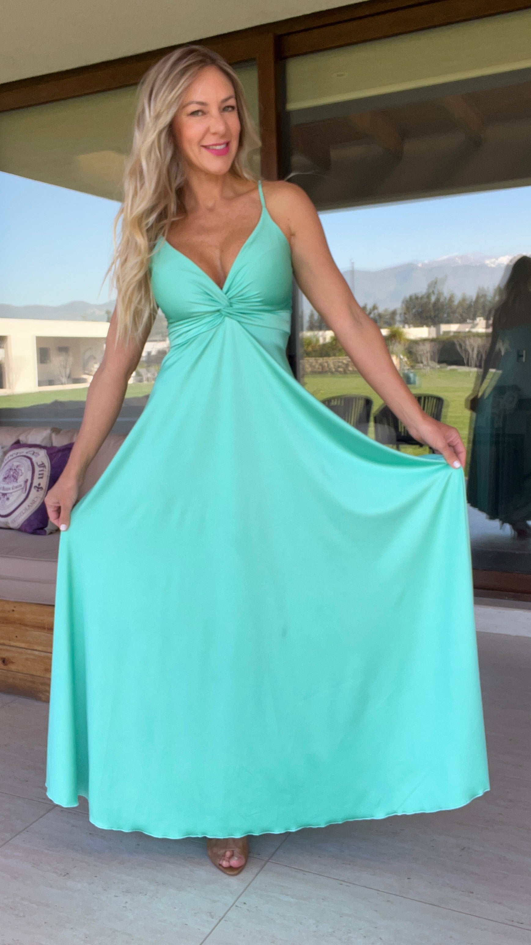 Vestido Amanda Dupont Verde Agua
