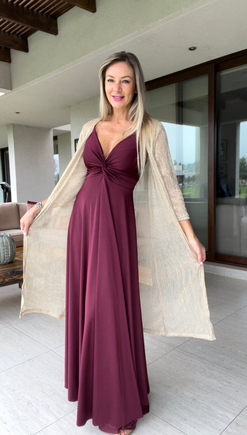 Vestido Amanda Dupont Burdeos