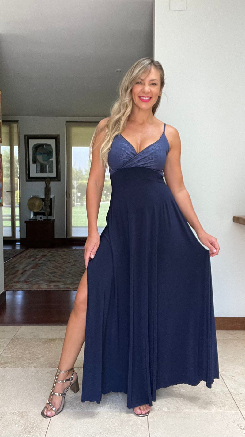 Bianca Print Azul Marino