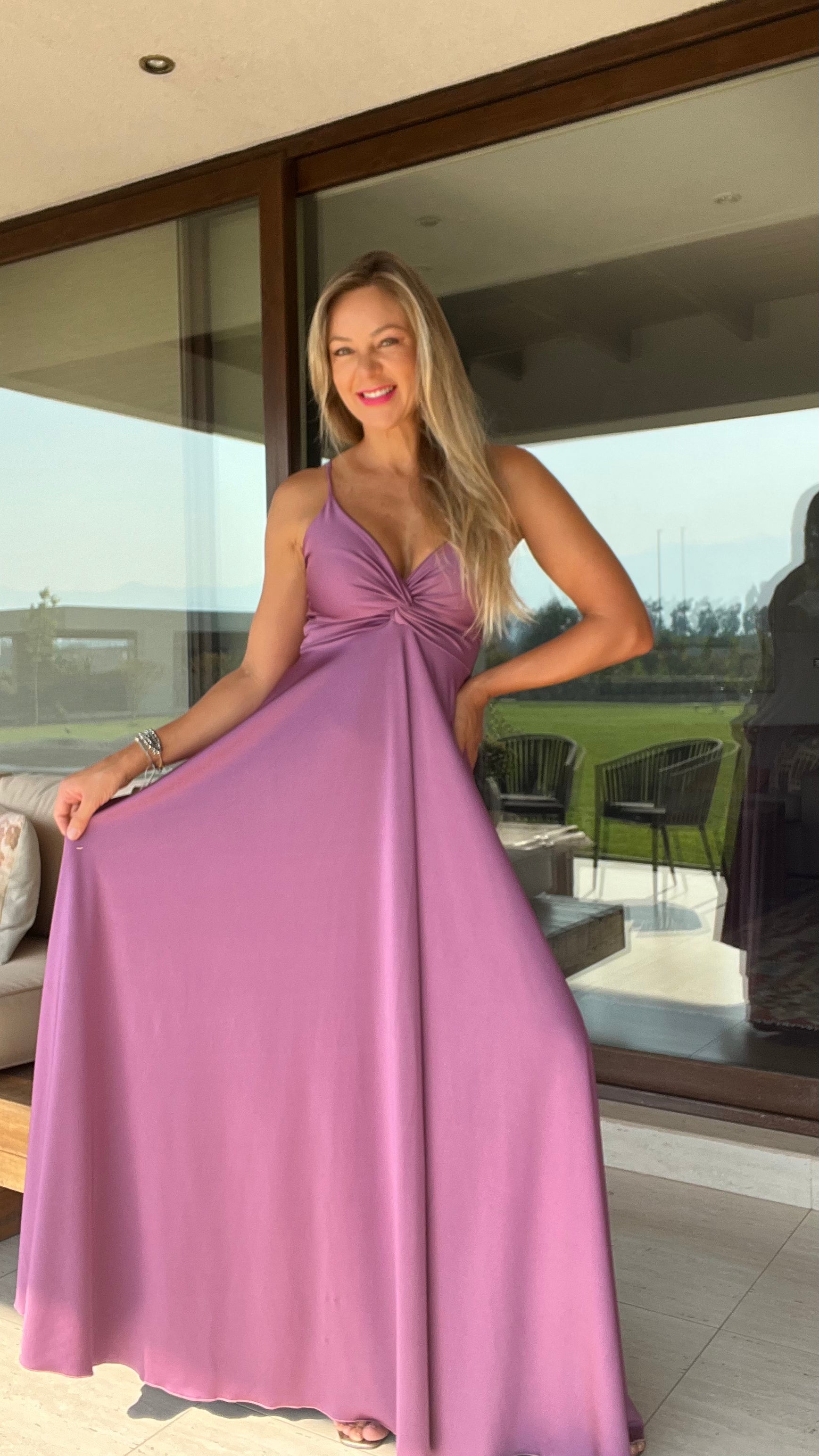 Vestido Amanda Dupont Malva | Vestido de Fiesta Malva | Amoramar.cl