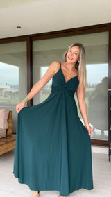 Vestido Amanda Ity Verde Petróleo
